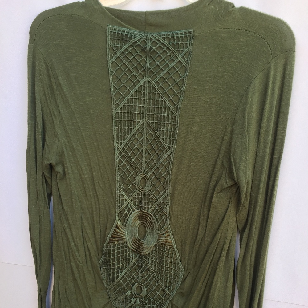 Robin k. Medium green Fall long sleeve cardigan